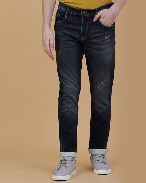 MANTICORE Men Straight Fit Jeans with 5-Pocket Styling