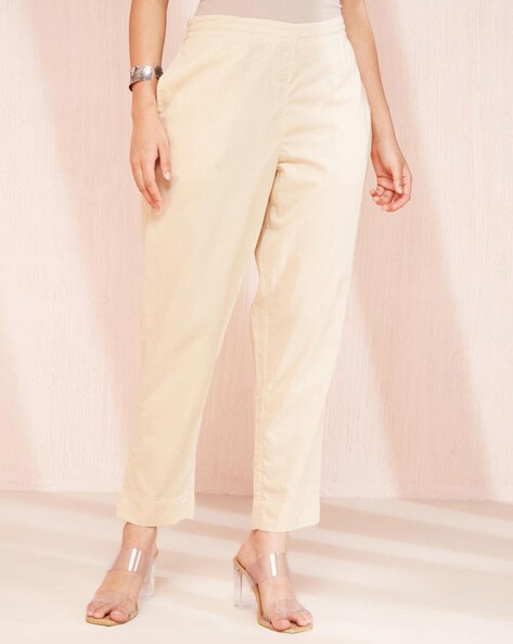 Women Regular Fit Pants with Insert Pockets Price in India