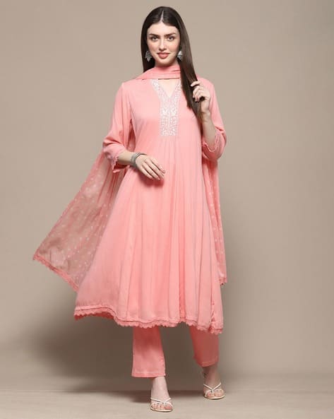 Women Solid Rayon A-Line Suit Set