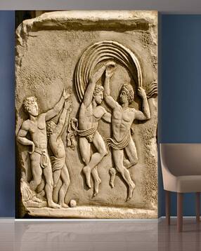 999store Brown Playing Children and Man Statue Wallpaper-picture-29