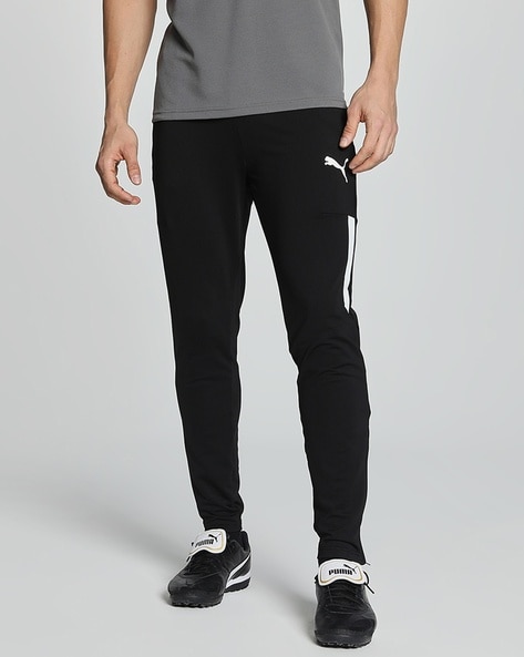 Straight Track Pants with Logo Print