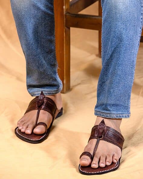 Buy Chestnut Brown Sandals for Men by Indie Picks Online