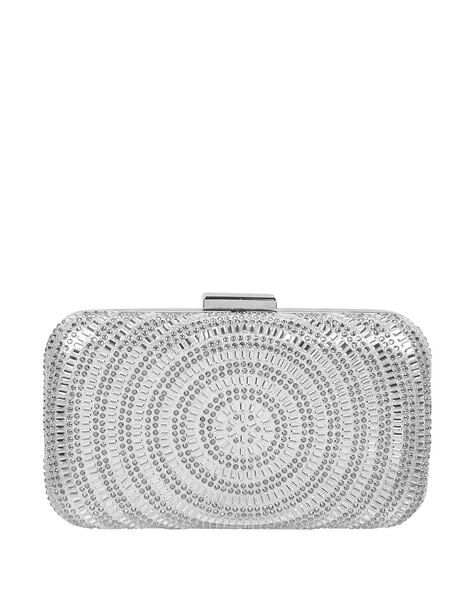 Buy Silver Clutches Wristlets for Women by Metro Online Ajio