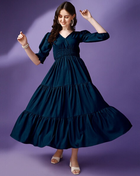 Buy Blue Dresses Gowns for Women by FEMVY Online Ajio