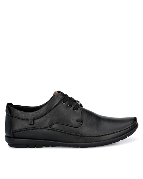 Egoss Men Lace-Up Round-Toe Shoes