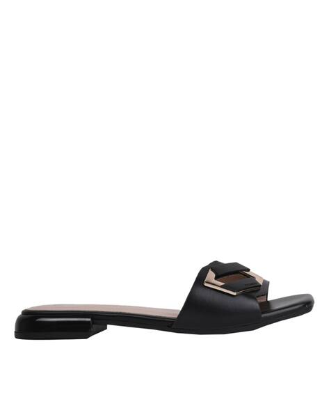 Buy RONNIE GREY Women Open-Toe Slip-On Flat Sandals Online | Ajio.com