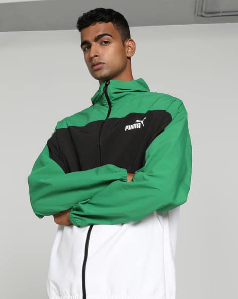 Men Zip-Front Regular Fit Windbreakers