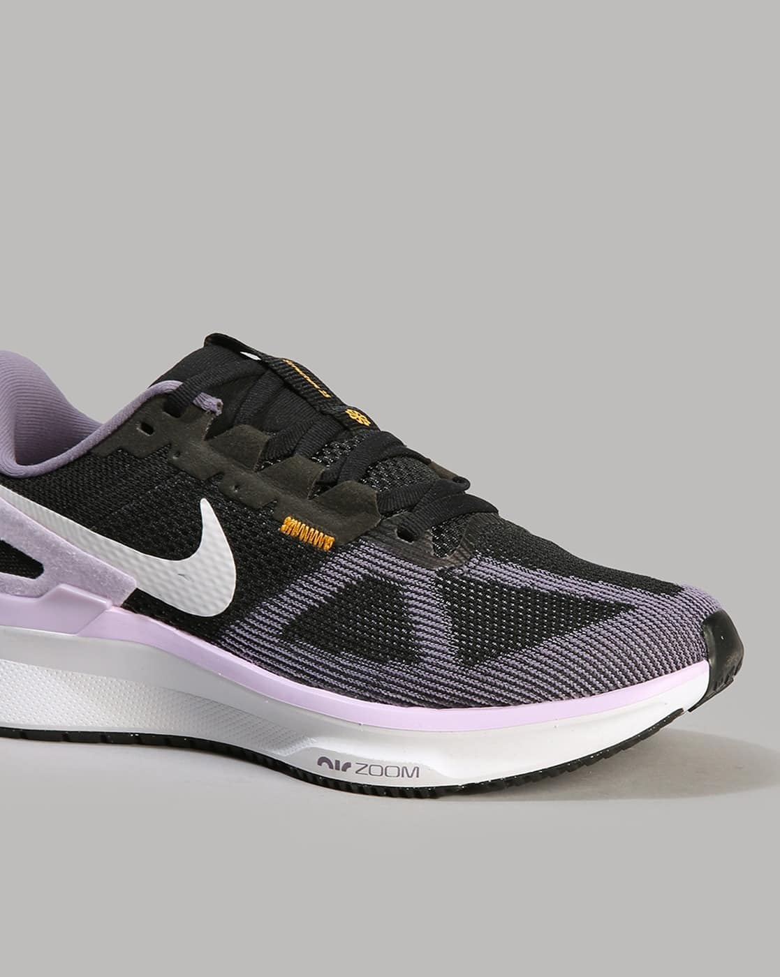 Buy NIKE Air Zoom Structure 25 Lace-Up Running Shoes | Black Color