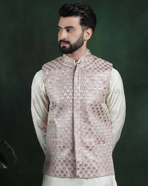 Sojanya Embroidered Regular Fit Nehru Jacket