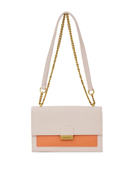 Women Shoulder Bag with Metal Accent