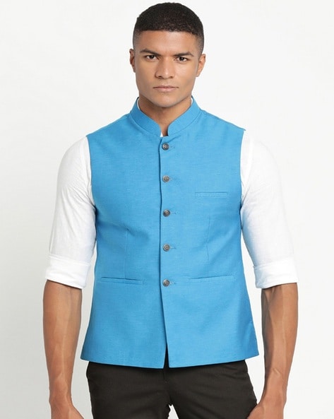 Turtle Men Slim Fit Single-Breasted Waistcoat