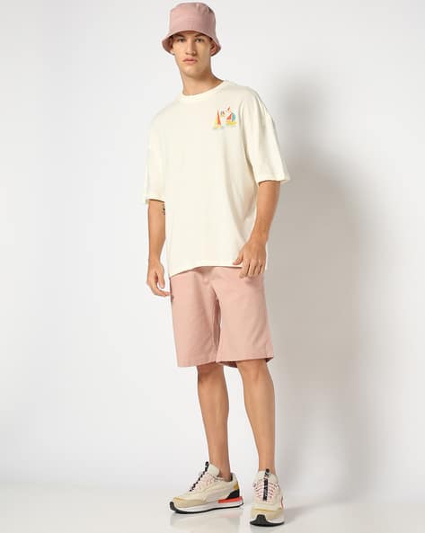 Buy Pink Shorts 3/4ths for Men by YOUSTA Online