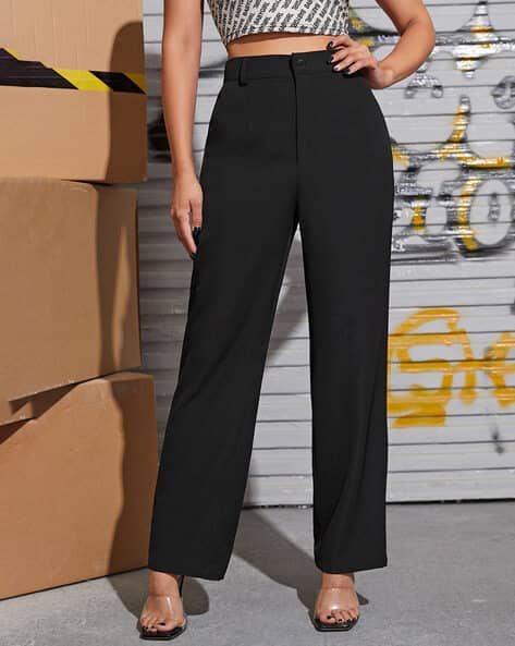 Women Loose Fit Pleated Trousers