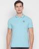 Aqua Regular Fit Men's Polo T-Shirt by Being Human Clothing