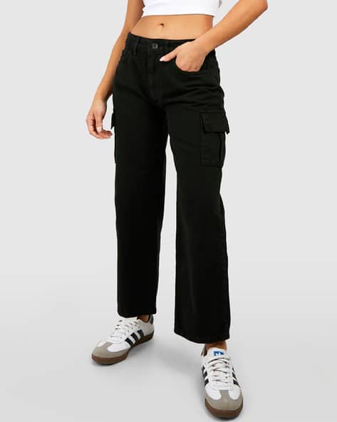 KOTTY Low-Rise Straight Cargo Clean Jeans