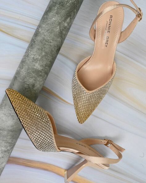 Buy Gold Heeled Sandals for Women by RONNIE GREY Online Ajio