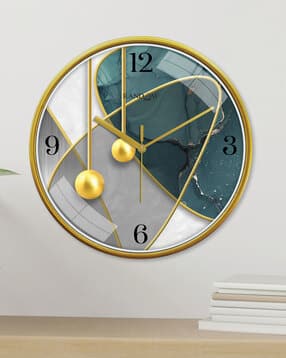 random Printed Non-Ticking Silent Analog Wall Clock-picture-13