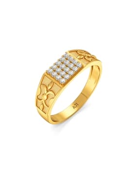 joyalukkas Men Yellow Gold Stone-Studded Band Ring-picture-10
