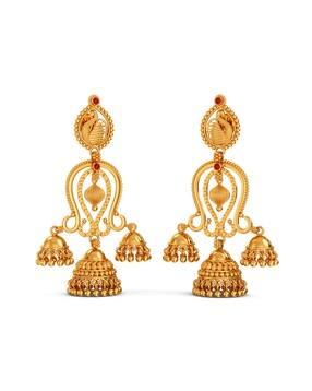 joyalukkas Women Yellow Gold Drop Earrings-picture-43