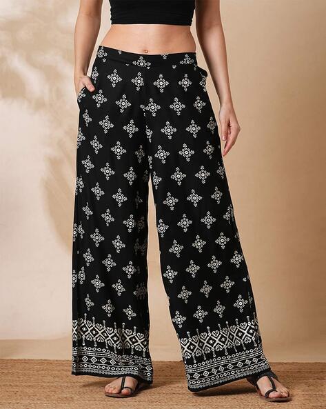 Printed Palazzos with Insert Pockets Price in India