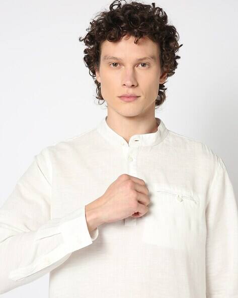 40〜50s Dead stock GRANDAD 荒々しく COLLAR SHIRT