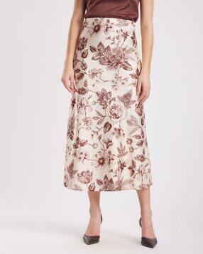fable street Women Floral Print A-Line Skirt-picture-19