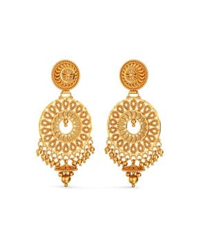 joyalukkas Women Yellow Gold Drop Earrings-picture-35