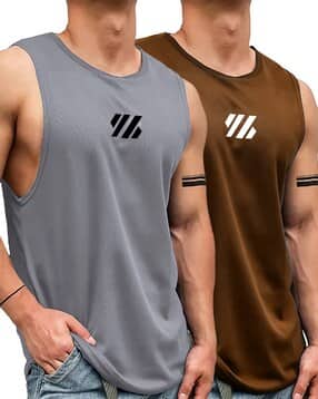 jump cuts Pack of 2 Men Sleeveless Vest-picture-31