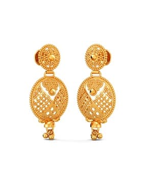 joyalukkas Women Yellow Gold Drop Earrings-picture-39