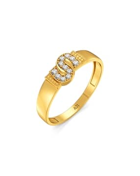 joyalukkas Men Yellow Gold Stone-Studded Band Ring-picture-16