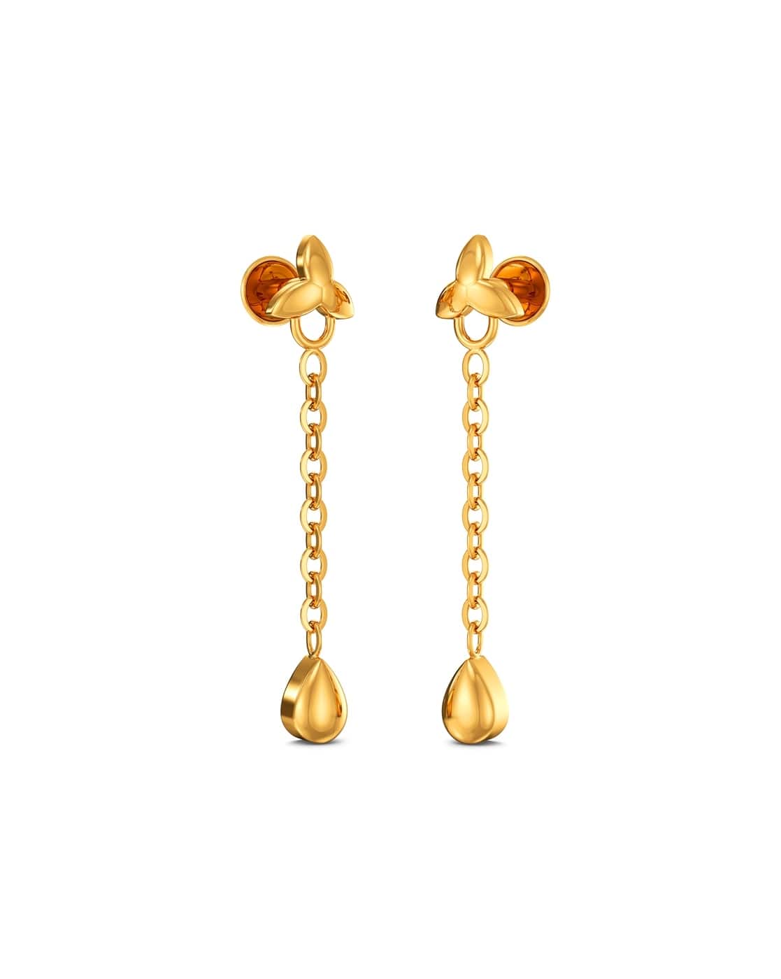 Gold Earrings Designs In Khazana Jewellery Designs Khazana