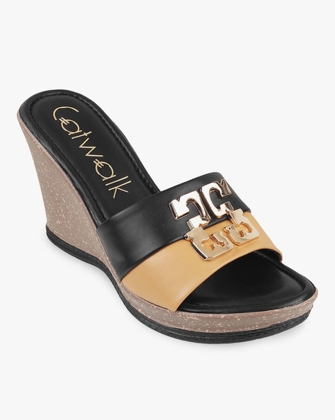 Catwalk Women Metal Accent Wedges