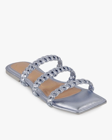 Catwalk Women Braided Strap Flat Sandals