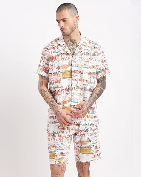 Buy Off-white Co-ord Sets for Men by SHOWOFF Online