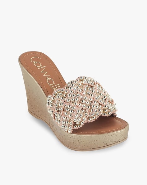Buy Rose Gold Heeled Sandals for Women by CATWALK Online