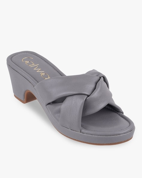 Buy Grey Heeled Sandals for Women by CATWALK Online