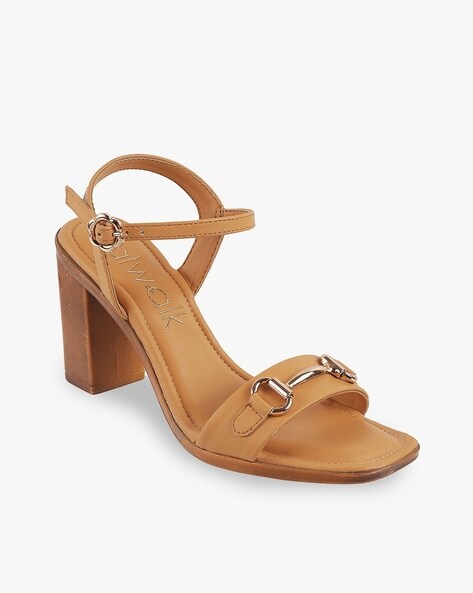 Buy Brown Heeled Sandals for Women by CATWALK Online Ajio