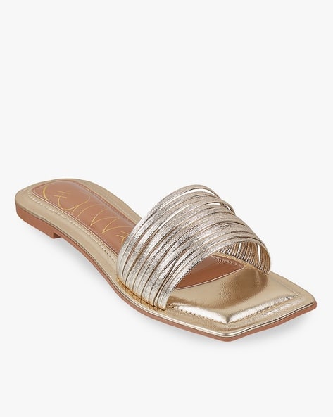 Buy Gold Flat Sandals for Women by CATWALK Online