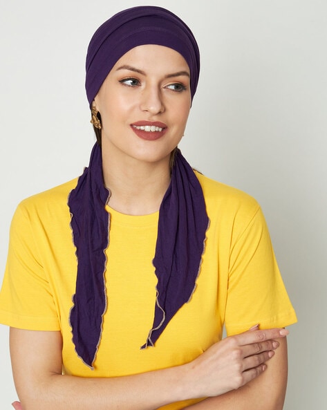 Women Hijab Scarf with Lettuce Hem Price in India