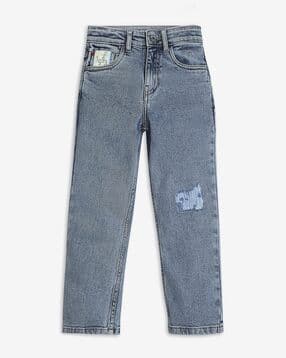 ed-a-mamma Boys Mid-Wash Straight Fit Distressed Jeans-picture-25
