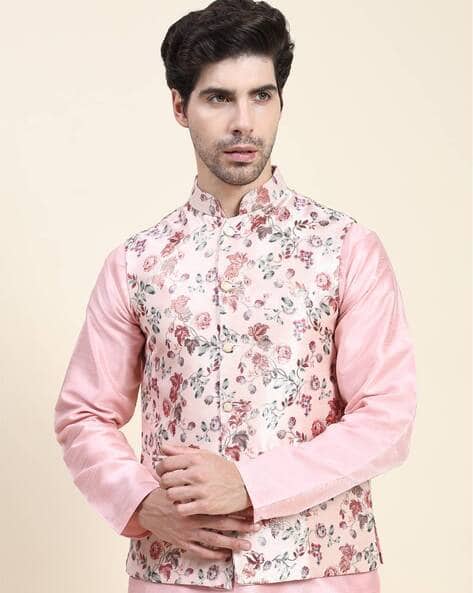 Buy Baby Pink 3-Piece Ethnic Suit for Men by Aany's Culture Online