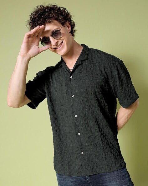 The Indian Garage Co Shirt with Cuban Collar