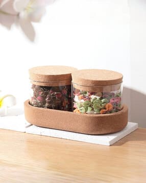 umai Set of 2 Glass Jars with Cork Lid-picture-47