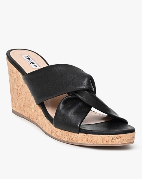 Dune black shops wedge sandals