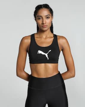 puma Logo Print Non-Wired Non-Padded Sports Bra-picture-43