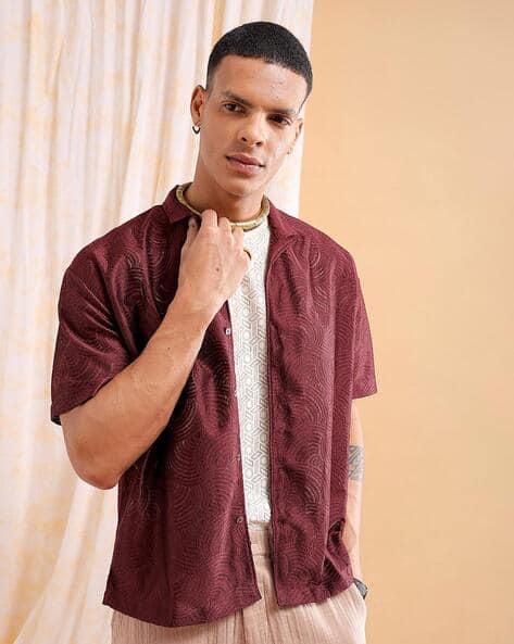 Buy Maroon Red Shirts for Men by The Indian Garage Co Online | Ajio.com