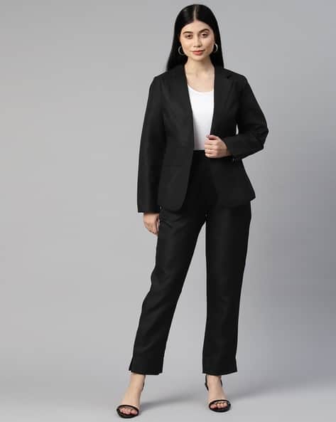 Black Blazer Blazer And Trousers Set Womens Buy Black Suit Sets