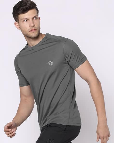 Buy Grey Melange Tshirts for Men by EYEBOGLER Online