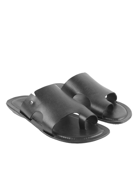 Men Genuine Leather Toe-Ring Sandals