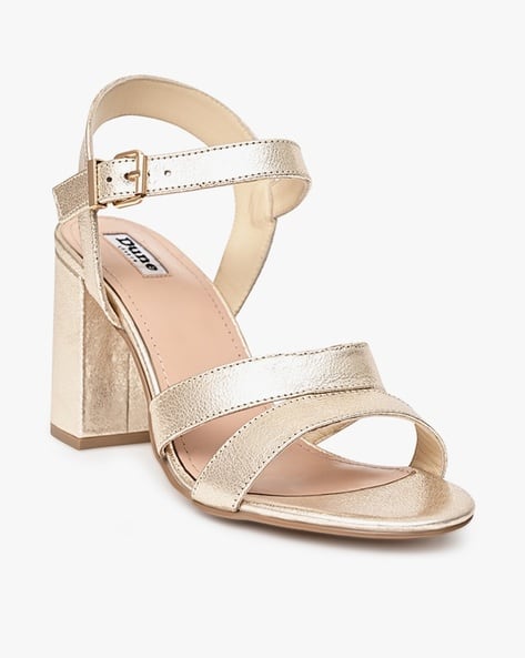 Women Malta Leather Block Heeled Sandals